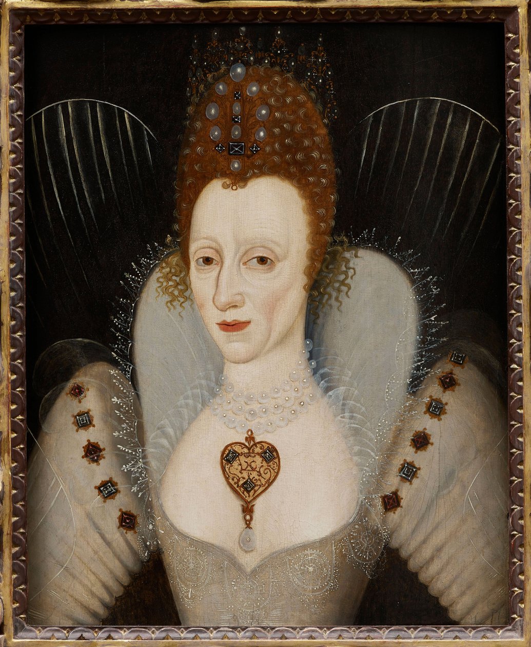 ""I. Erzsébet angol királynő portréja"" (I. Erzsébet királynő portréja (1533-1603)) Névtelen festmény, 1600 körüli magángyűjtemény alkotó: English School