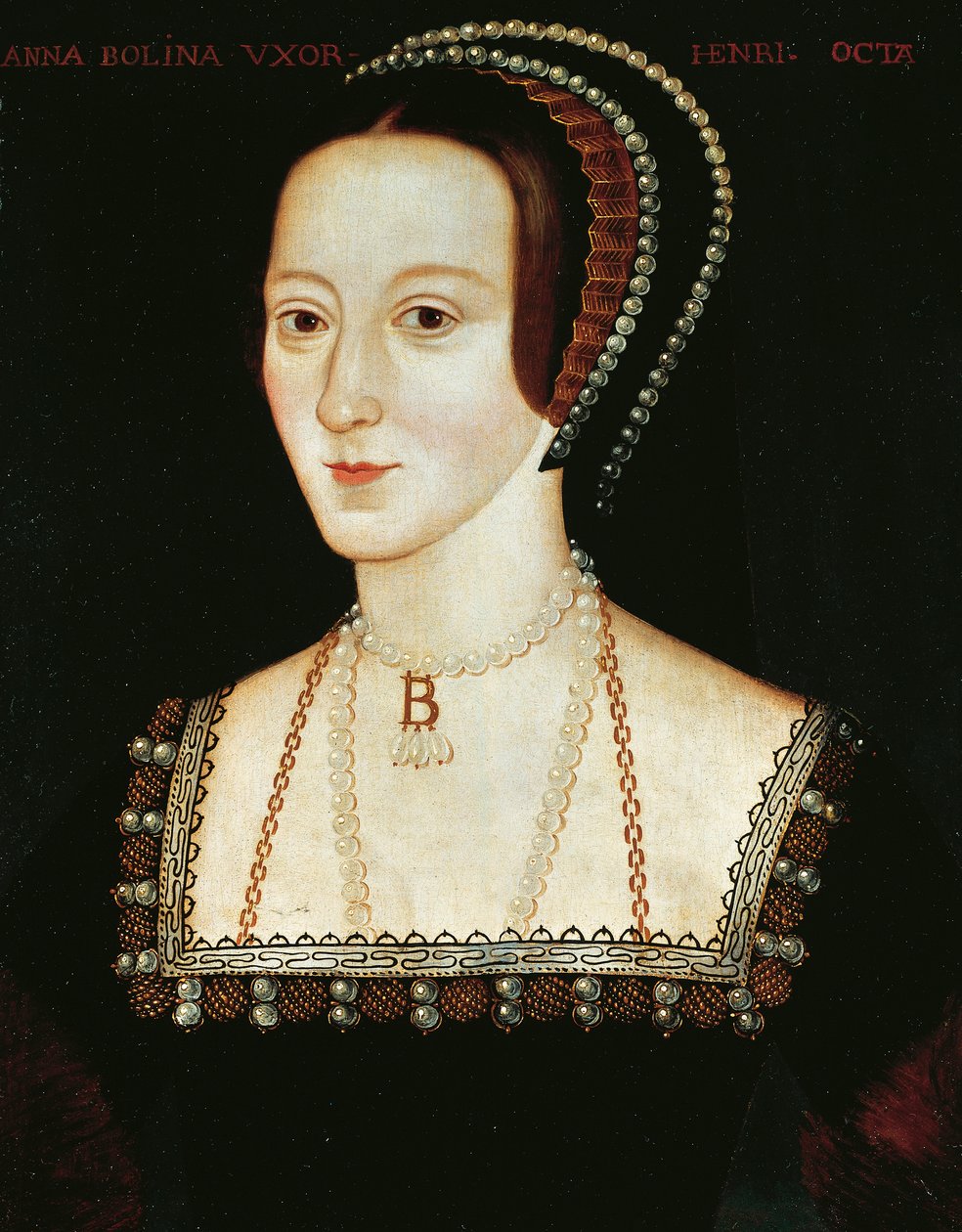Anne Boleyn portréja, 1533-36 körül (olaj, tábla) alkotó: English School