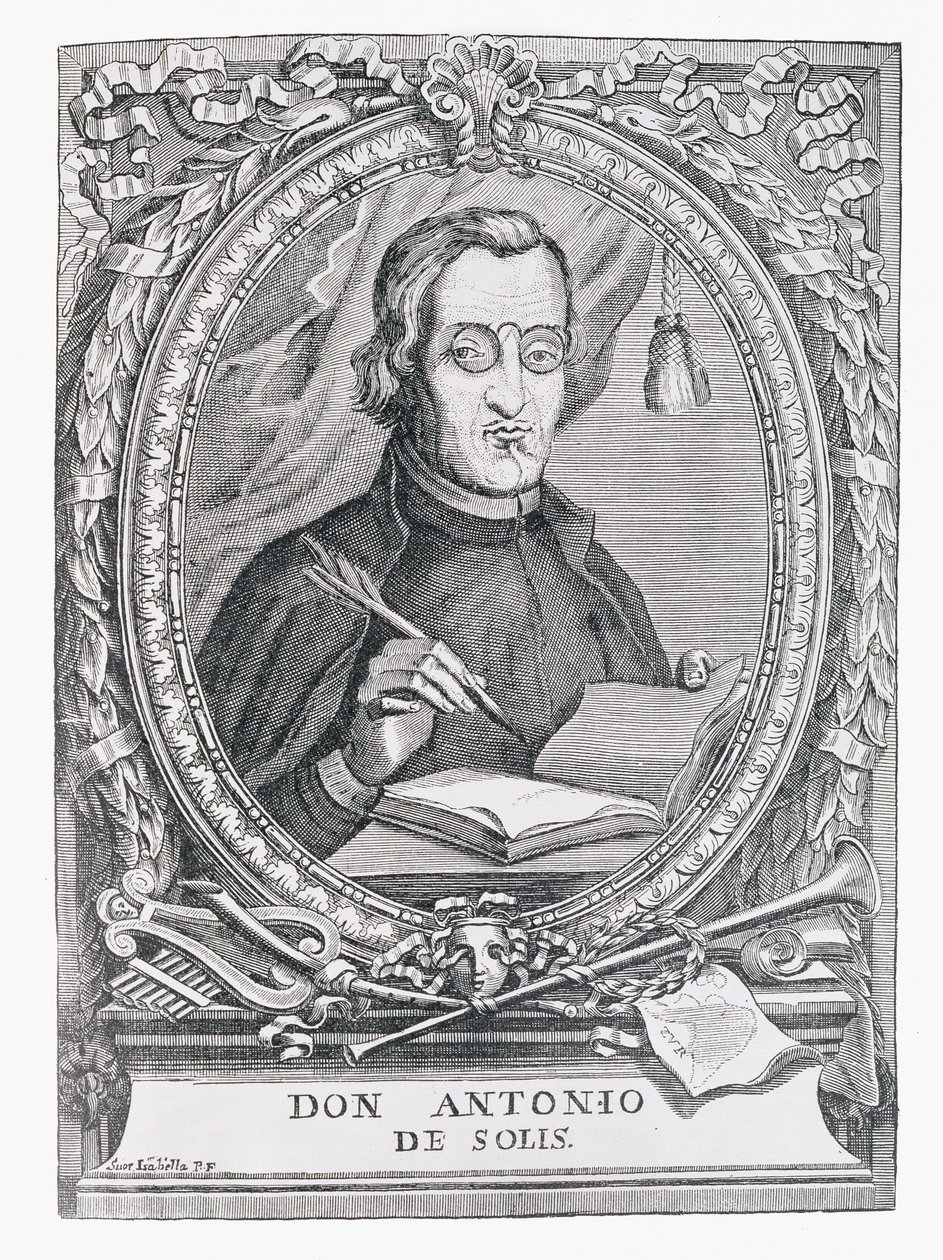 Antonio de Solis y Rivadeneira (1610-86) portréja a „The Narrative and Critical History of America”-ból, szerkesztette Justin Winsor, London, 1886 alkotó: English School