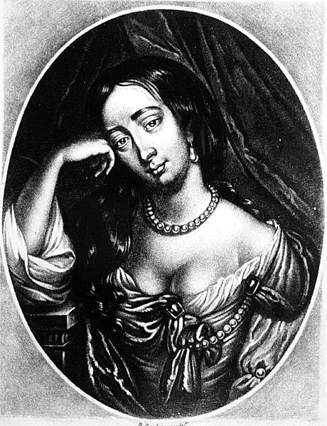 Barbara Villiers, Cleveland hercegnőjének (1641-1709) portréja, amelyet Richard Earlom (1743-1822) vésett az Illustrious Characters in British History-ból (mezzotint) alkotó: English School
