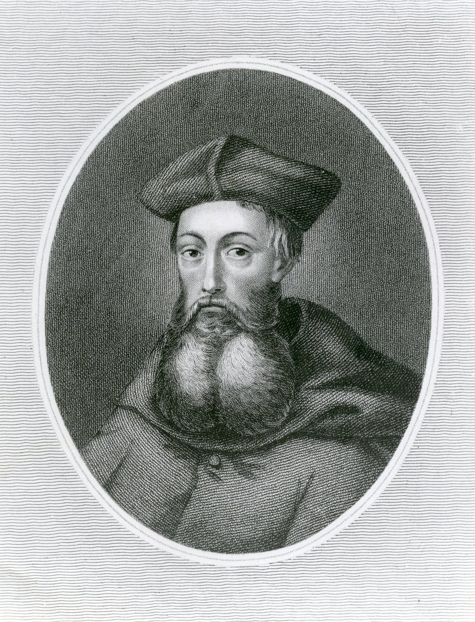 Reginald Pole bíboros (1500-58) portréja (metszet) alkotó: English School