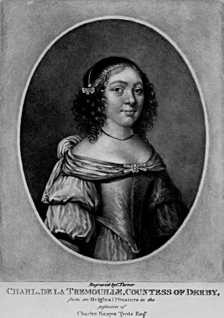 Charlotte, Derby grófnőjének portréja a „Characters Illustrious in British History” című művéből, Richard Earlom és Charles Turner, 1815 alkotó: English School
