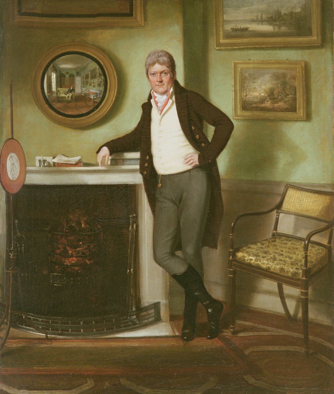George Henckell portréja tanulmányában, 1800 körül alkotó: English School