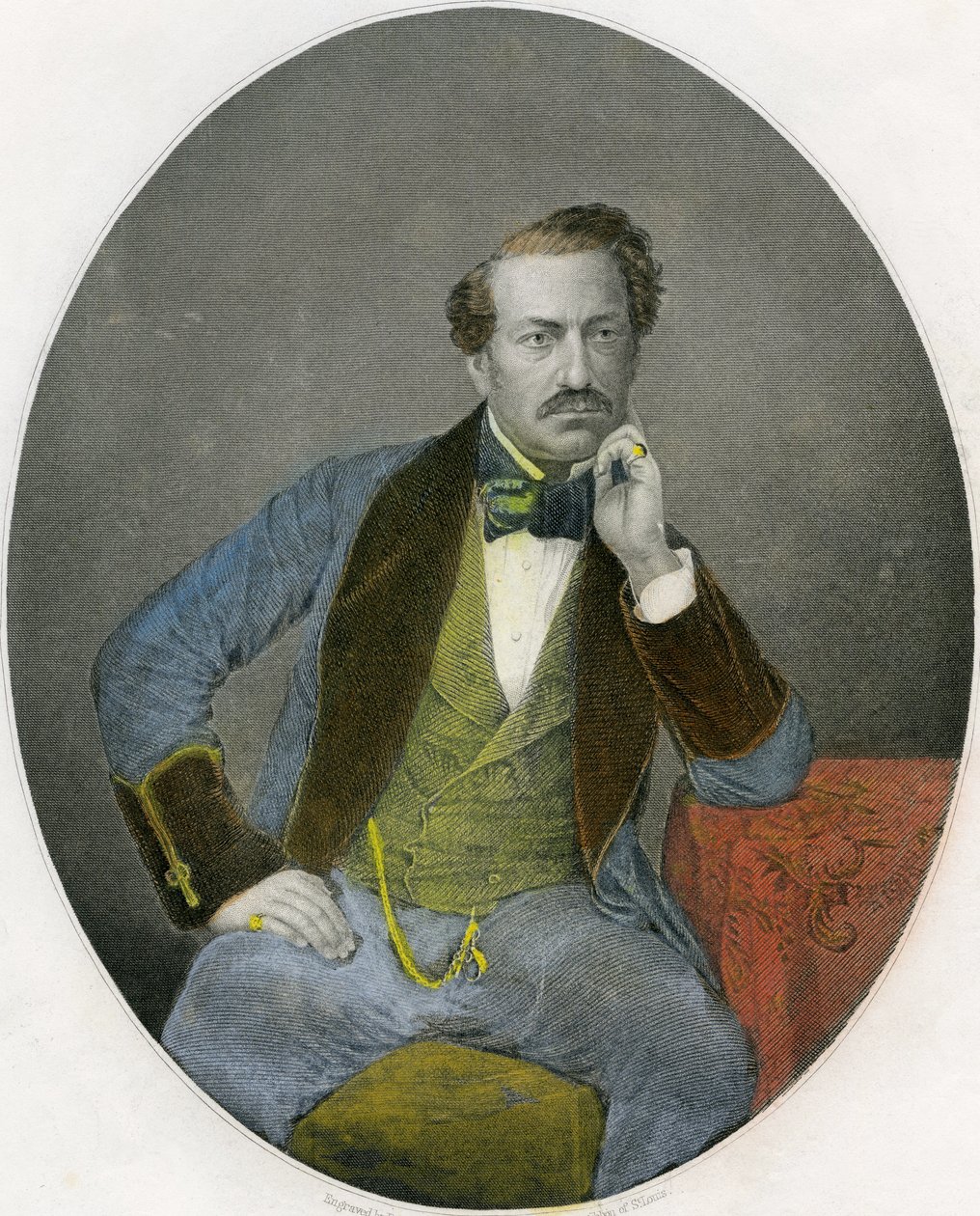 Gustavus Vaughan Brooke portréja, 1860 körül (litográfia) alkotó: English School
