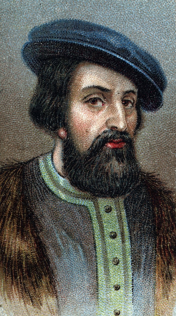 HERNANDO (Hernan) CORTES (Cortez) (1485-1547) portréja, angol hódító - A „” Férfiak vezetői” sorozatból” – Kromolitográfia – Angol iskola, XX. alkotó: English School