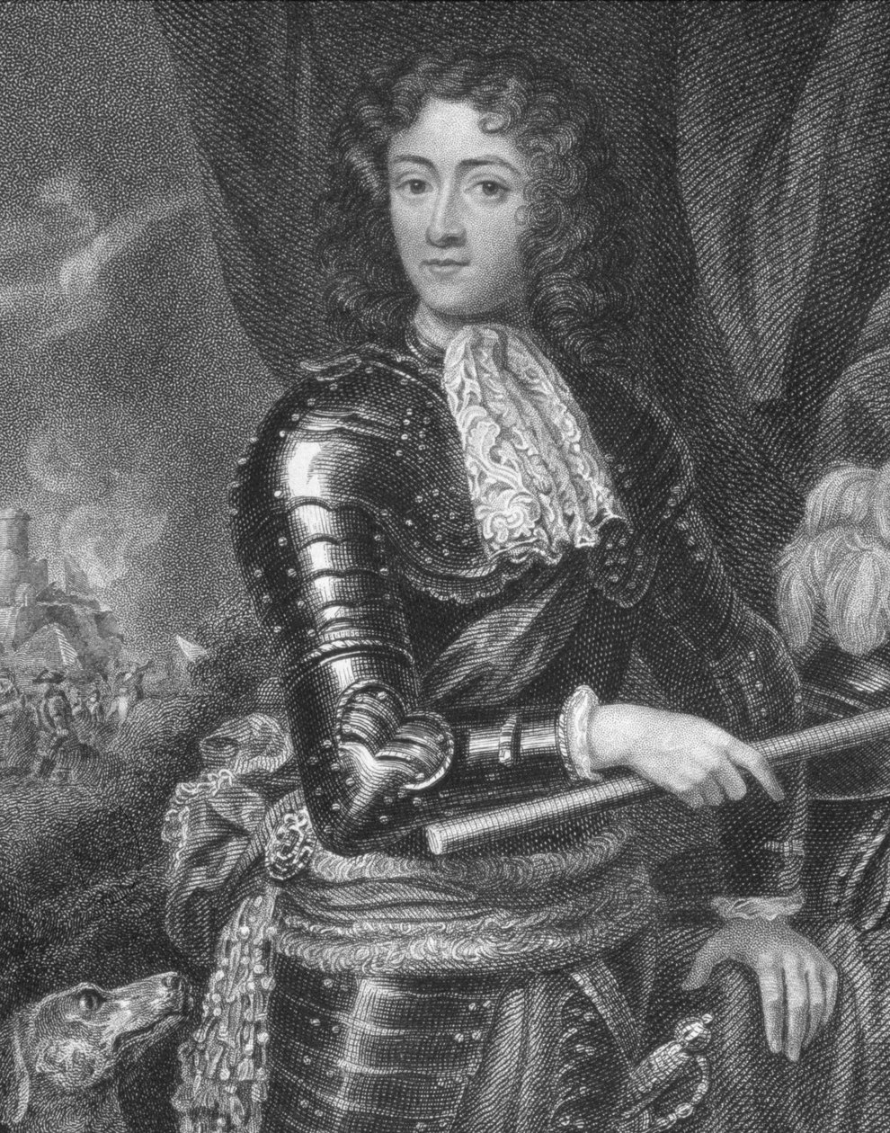 James Scott (1649-85) Monmouth hercegének portréja, a "Lodge
