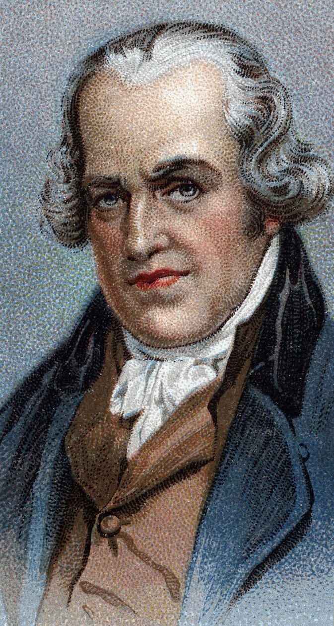 James Watt (1736-1819), skót mérnök portréja – A „” Leaders of Men” sorozatból” – Kromolitográfia – Angol Iskola, 20. század – alkotó: English School