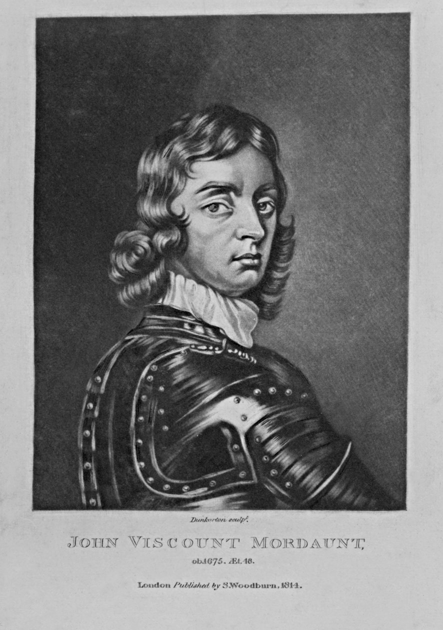 John Viscount Mordaunt portréja a „Characters Illustrious in British History” című filmből, Richard Earlom és Charles Turner, 1815 alkotó: English School