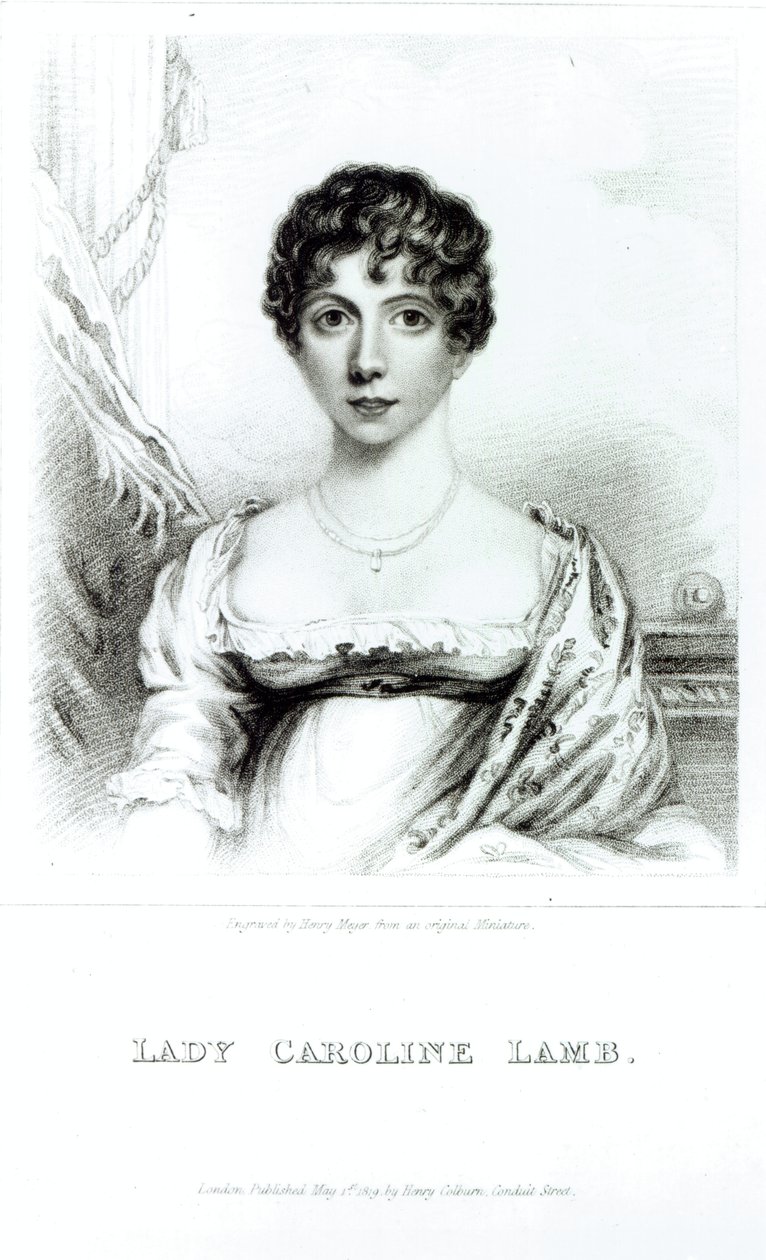 Lady Caroline Lamb (1785-1828) portréja, metszette Henry Meyer alkotó: English School