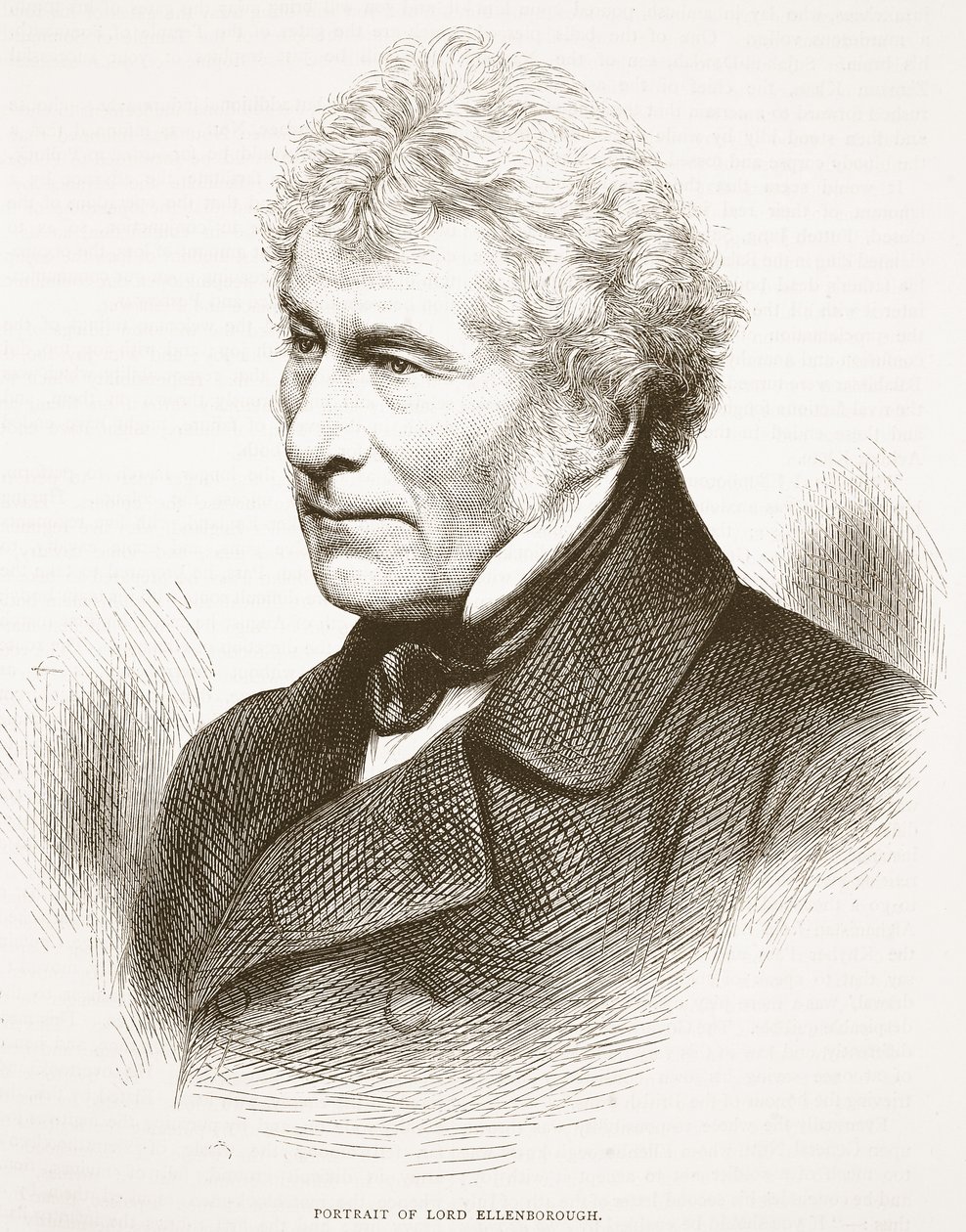 Lord Ellenborough portréja, a Cassells Illustrated History of England illusztrációja alkotó: English School