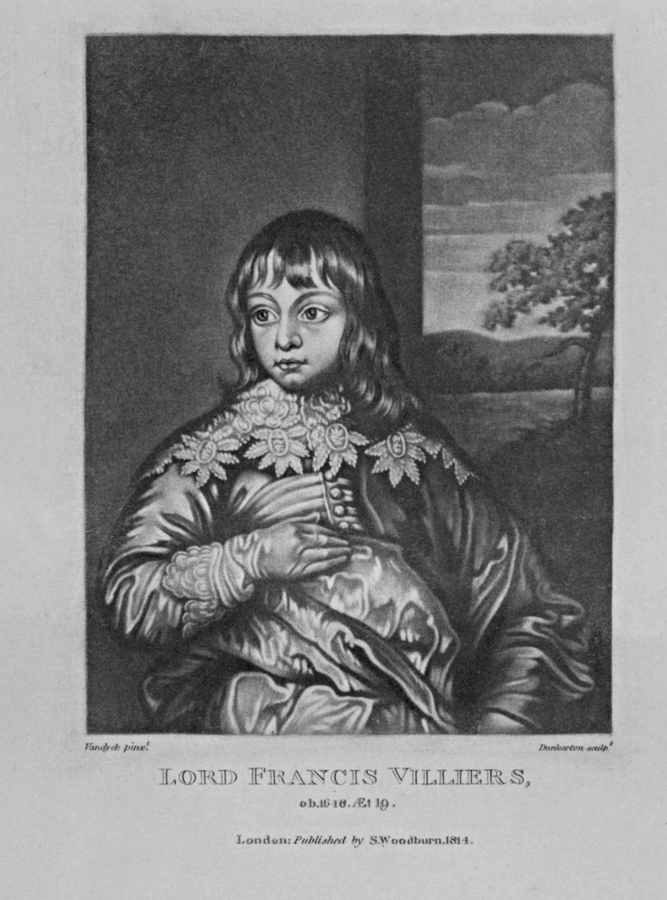 Lord Francis Villiers portréja. Richard Earlom és Charles Turner „Characters Illustrious in British History” című művéből, 1815 alkotó: English School