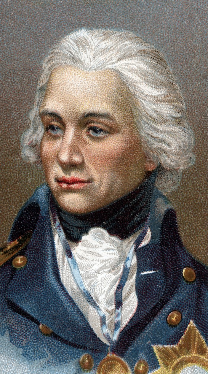 Lord Horatio Nelson portréja – A „” Férfiak vezetői” sorozatból” – Kromolitográfia – Angol Iskola, 20. század – alkotó: English School