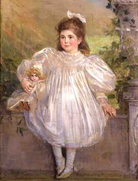 Margaret Holmes portréja az udvarban, 1890 körül (pasztell) alkotó: English School