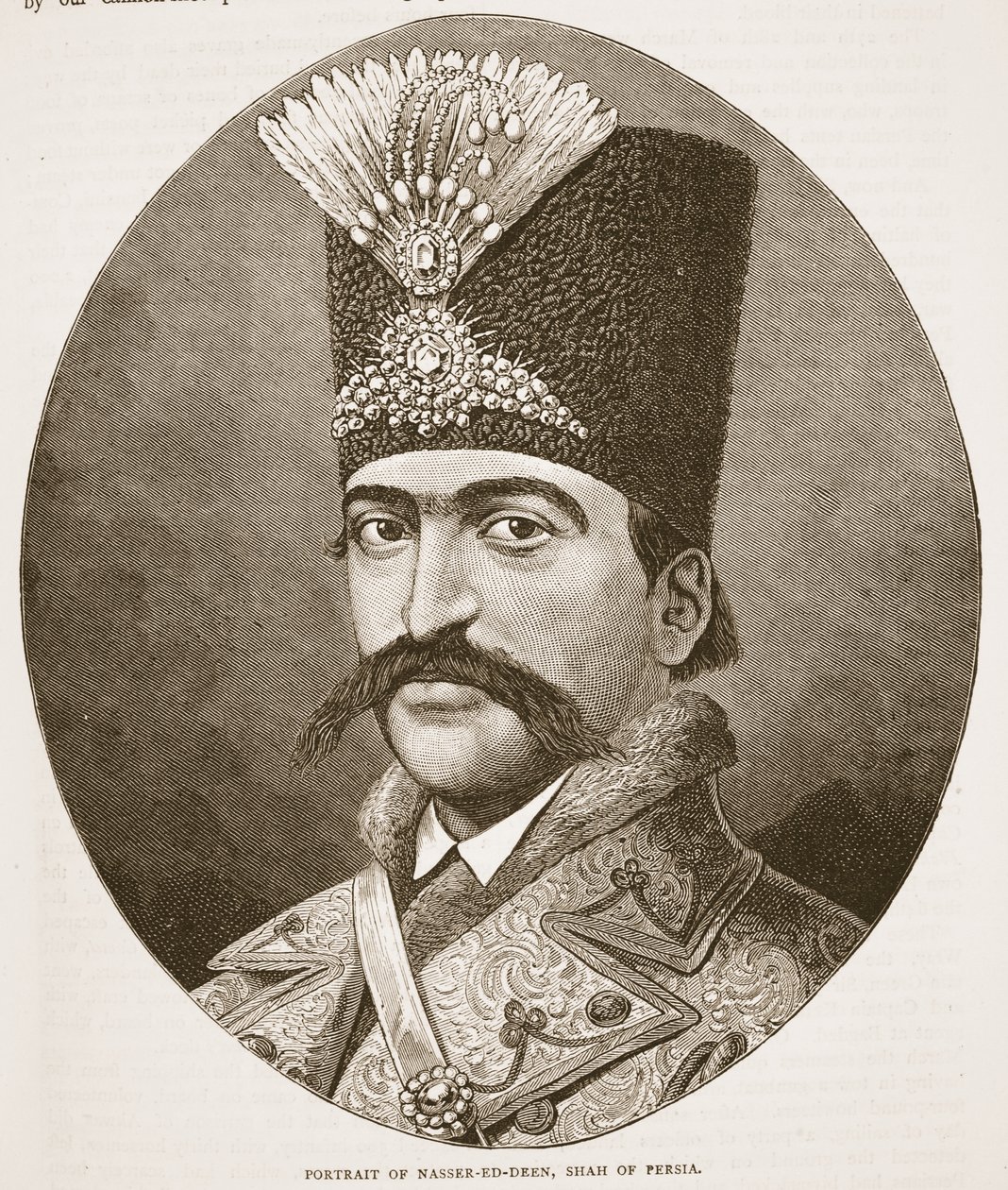 Nasser-ed-Deen, perzsa sah portréja, illusztráció a Cassells Illustrated History of Englandből alkotó: English School