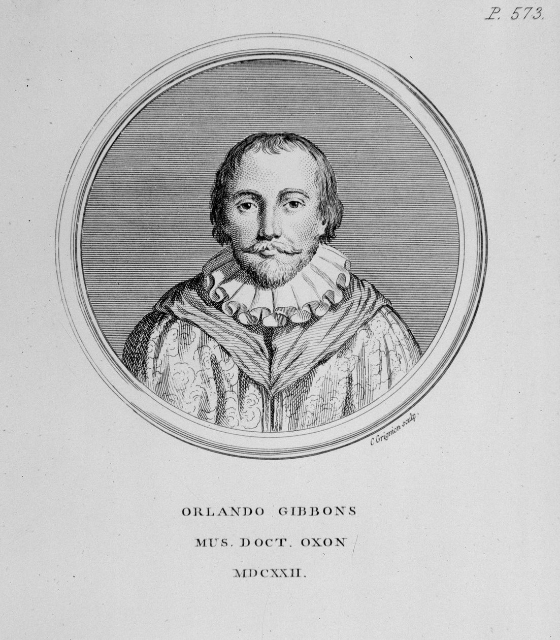 Orlando Gibbons (1583-1625) brit zeneszerző portréja alkotó: English School