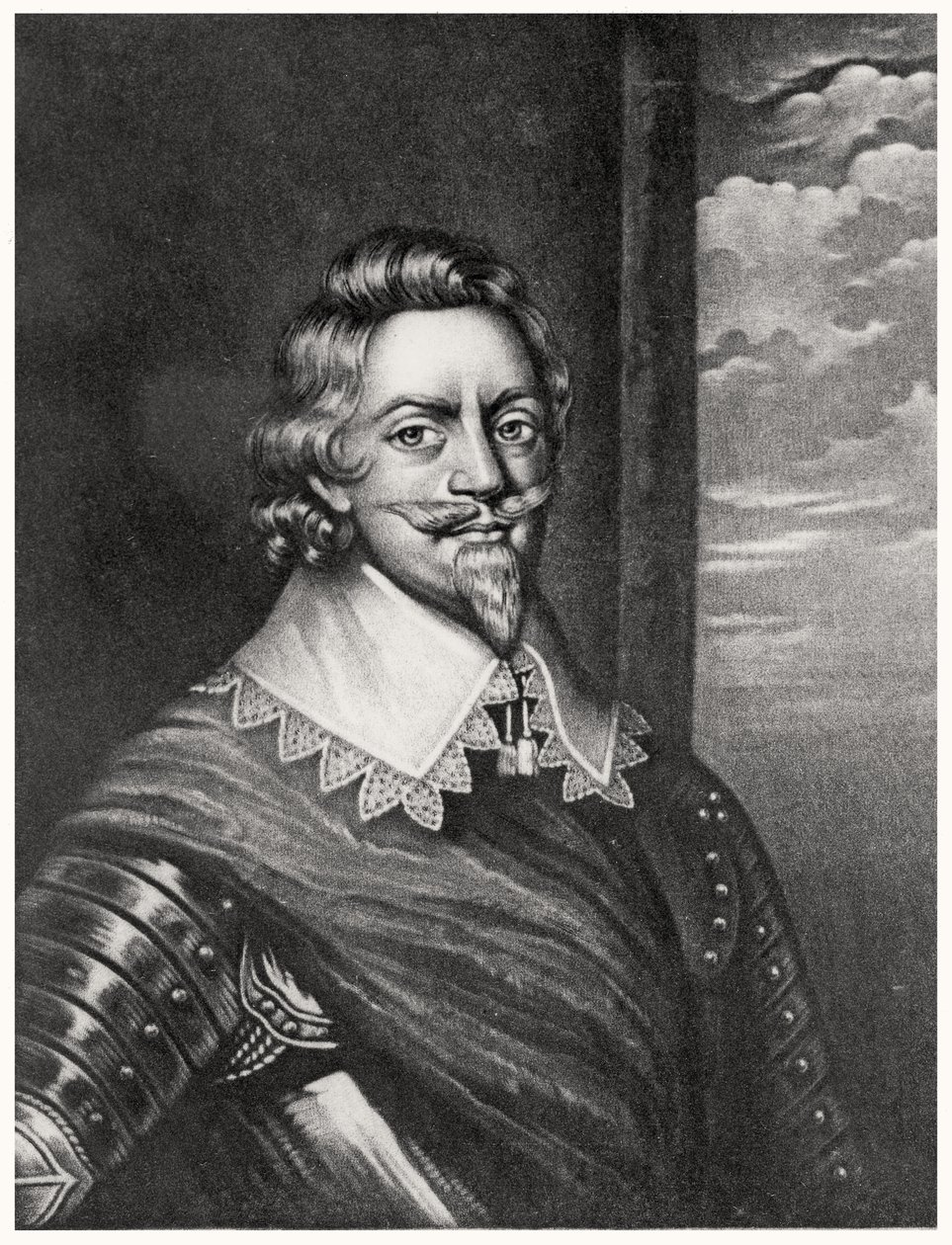 Patrick Ruthven, Brentford grófjának (kb. 1573-1651) portréja, amelyet Richard Earlom (1743-1822) és Charles Turner (kb. 1773-1857) vésett a Brit történelem illusztratív szereplőiből (mezzotint) (bw fotó) alkotó: English School