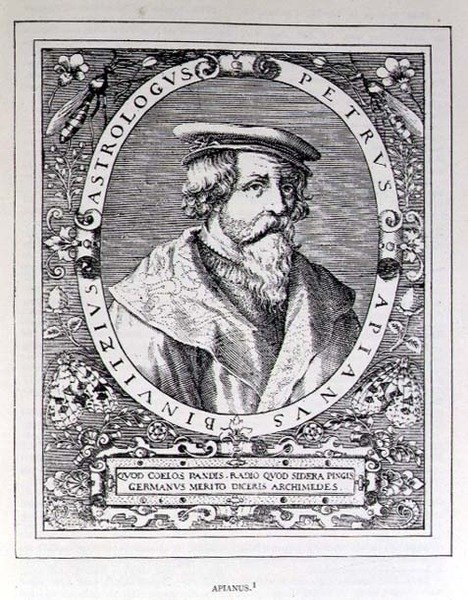 Petrus Apianus (1501-52) portréja a The Narrative and Critical History of America-ból, szerkesztette Justin Winsor, London, 1886 alkotó: English School