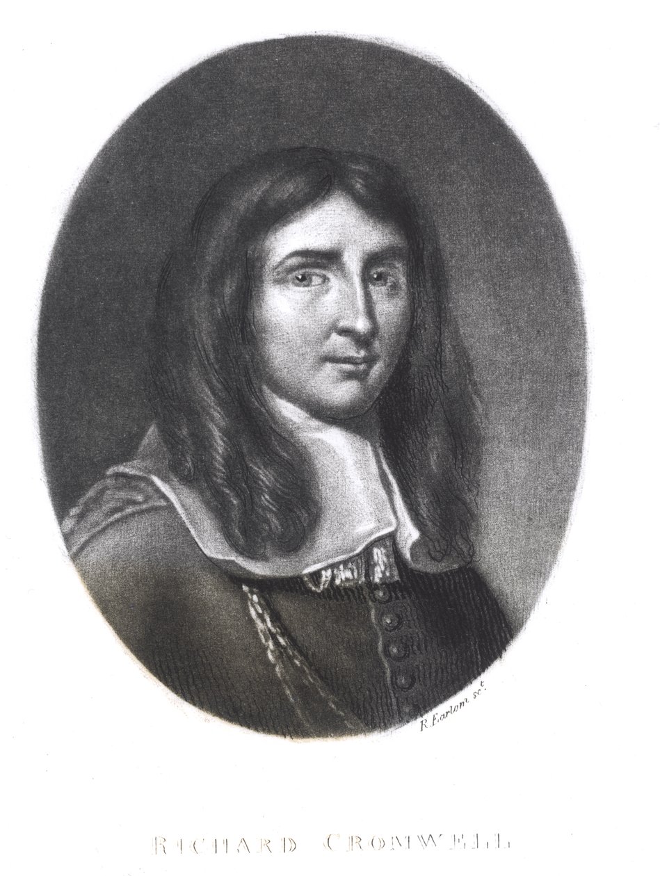 Richard Cromwell (1626-1712) portréja, amelyet Richard Earlom (1743-1822) vésett az „Illustrious Characters in British History”-ból (mezzotint) alkotó: English School
