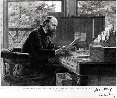 Robert Arthur Talbot Gascoyne Cecil (1830-1903), Salisbury márki portréja, Életből merítve, a „Nap hírességeit” bemutató sorozatból alkotó: English School