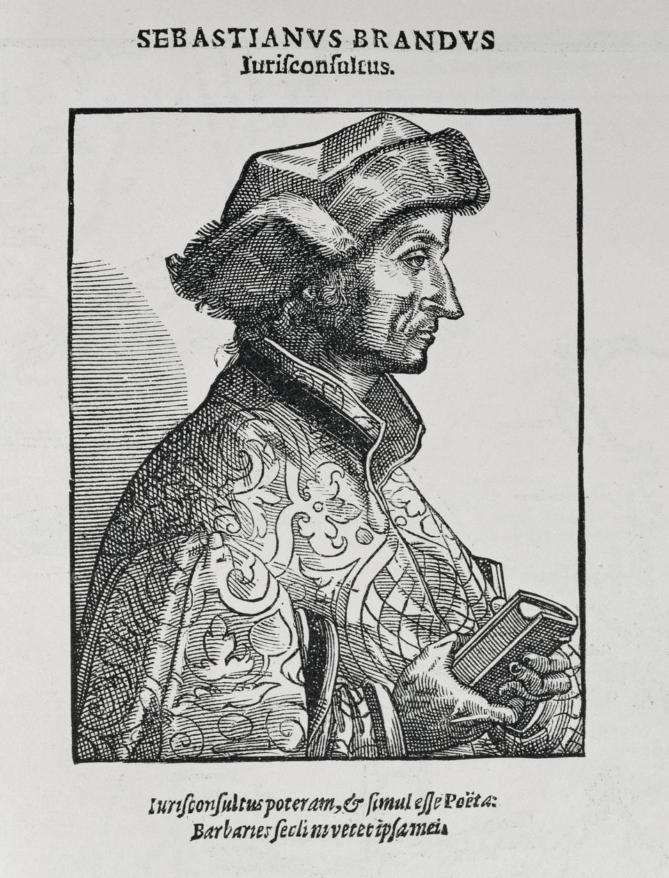 Sebastian Brant (kb. 1458-1521) portréja a The Narrative and Critical History of America-ból, szerkesztette Justin Winsor, London, 1886 alkotó: English School