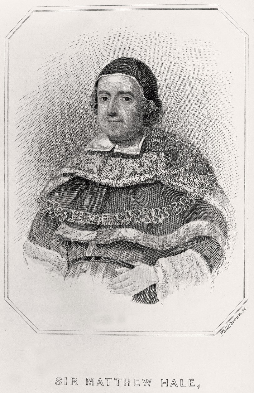 Sir Mathew Hale portréja, 1835 alkotó: English School