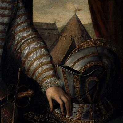 Sir Robert Dudley, Leicester grófjának (kb. 1532-88) portréja 16. század (olaj, vászon) (részlet) alkotó: English School