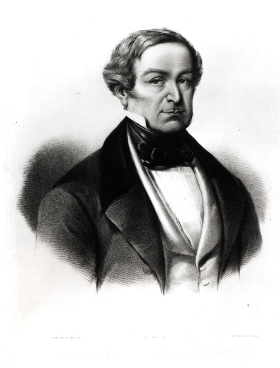 Sir Robert Peel (1788-1850) portréja, Henry Brittan Willis (1810-84) metszete alkotó: English School