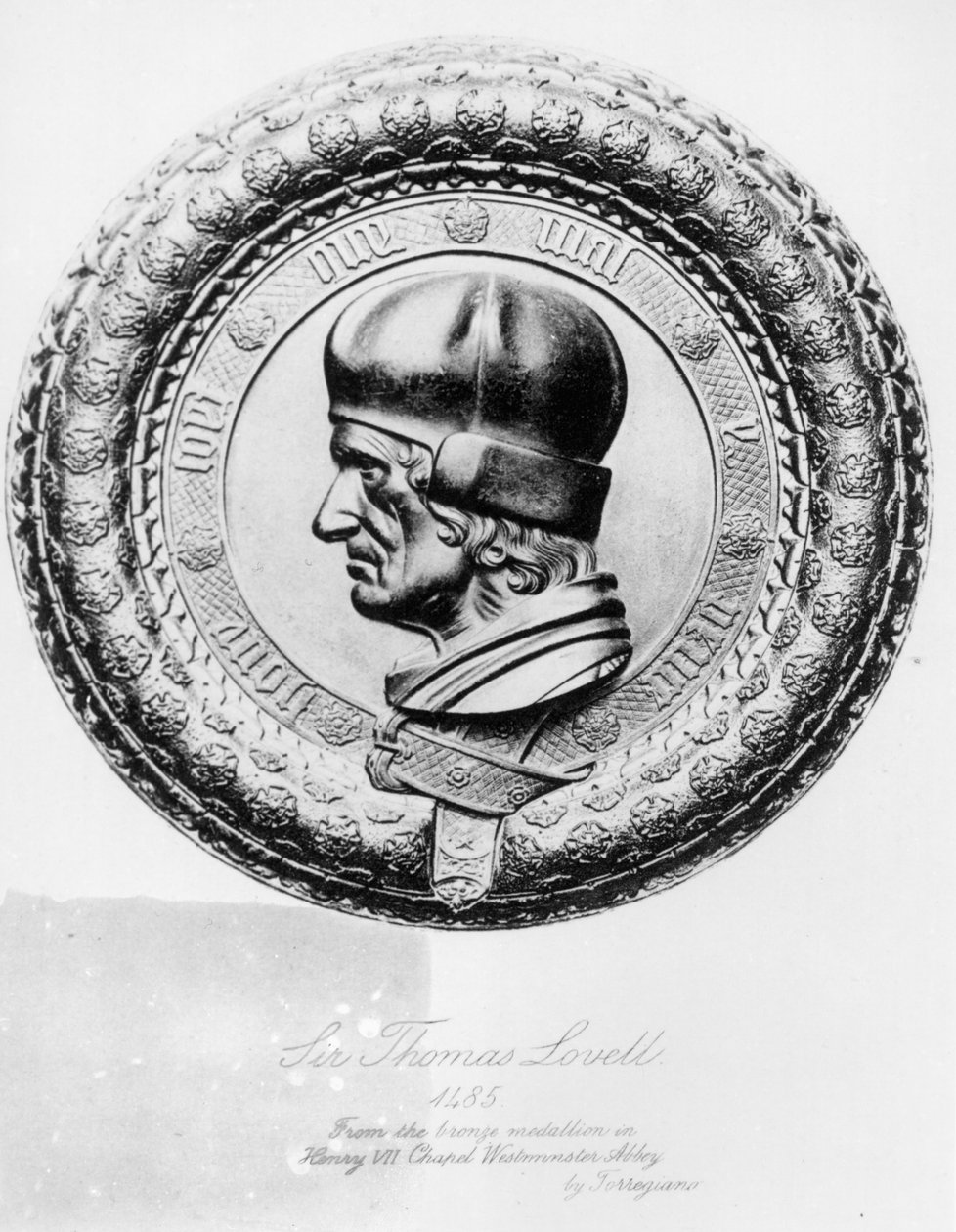 Sir Thomas Lovell († 1524) portréja 1485-ben, a VII. Henry Chapel Westminster Abbey bronzéreméből Torregiano (litho) (f/w fotó) alkotó: English School