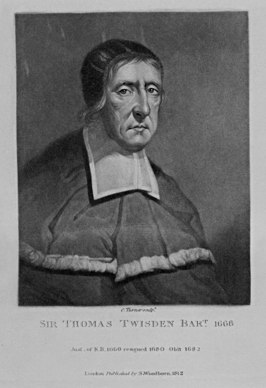 Sir Thomas Twisden portréja a „Characters Illustrious in British History” című filmből, 1815 alkotó: English School