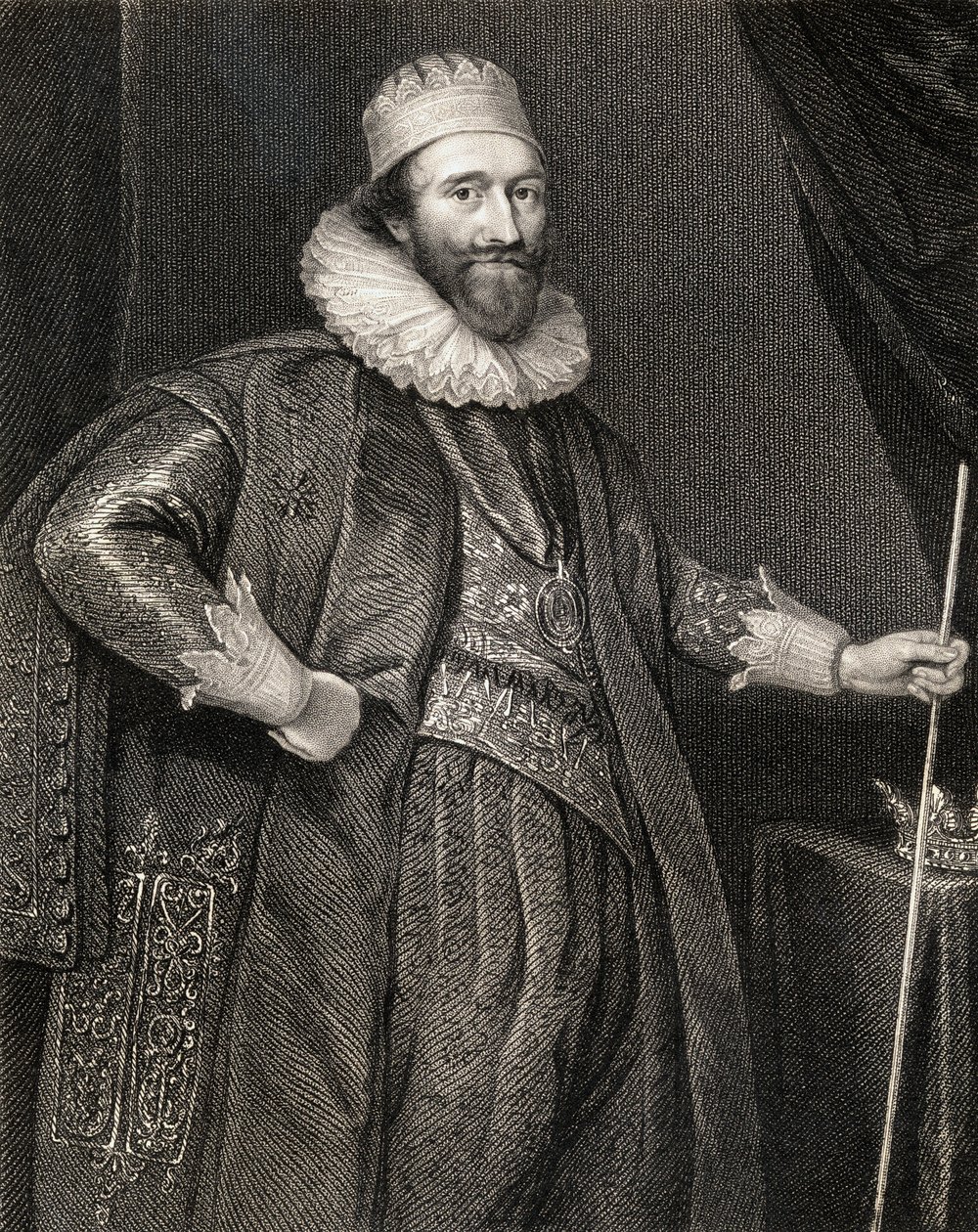 Stuart Lodowick, Lennox 2. hercegének és Richmond 1. hercegének portréja a Lodges British Portraits-ból, 1823 alkotó: English School
