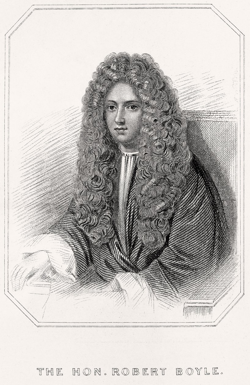 A tisztelt Robert Boyle portréja, 1835 alkotó: English School