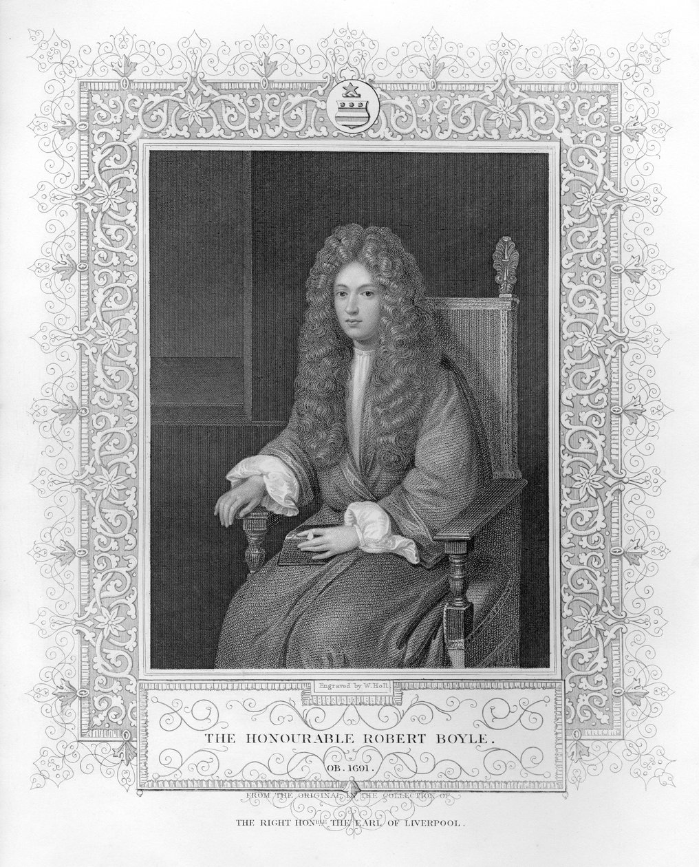 A tisztelt Robert Boyle portréja alkotó: English School