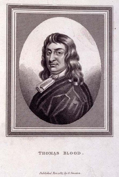 Thomas Blood portréja (kb.1618-80), kocsma. írta G. Smeeton alkotó: English School