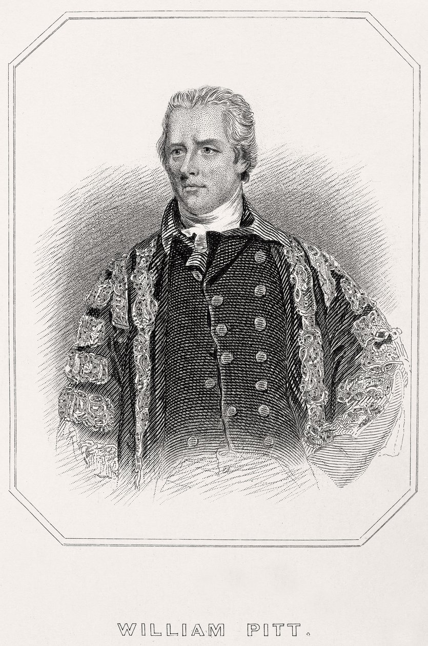 William Pitt portréja, 1835 alkotó: English School