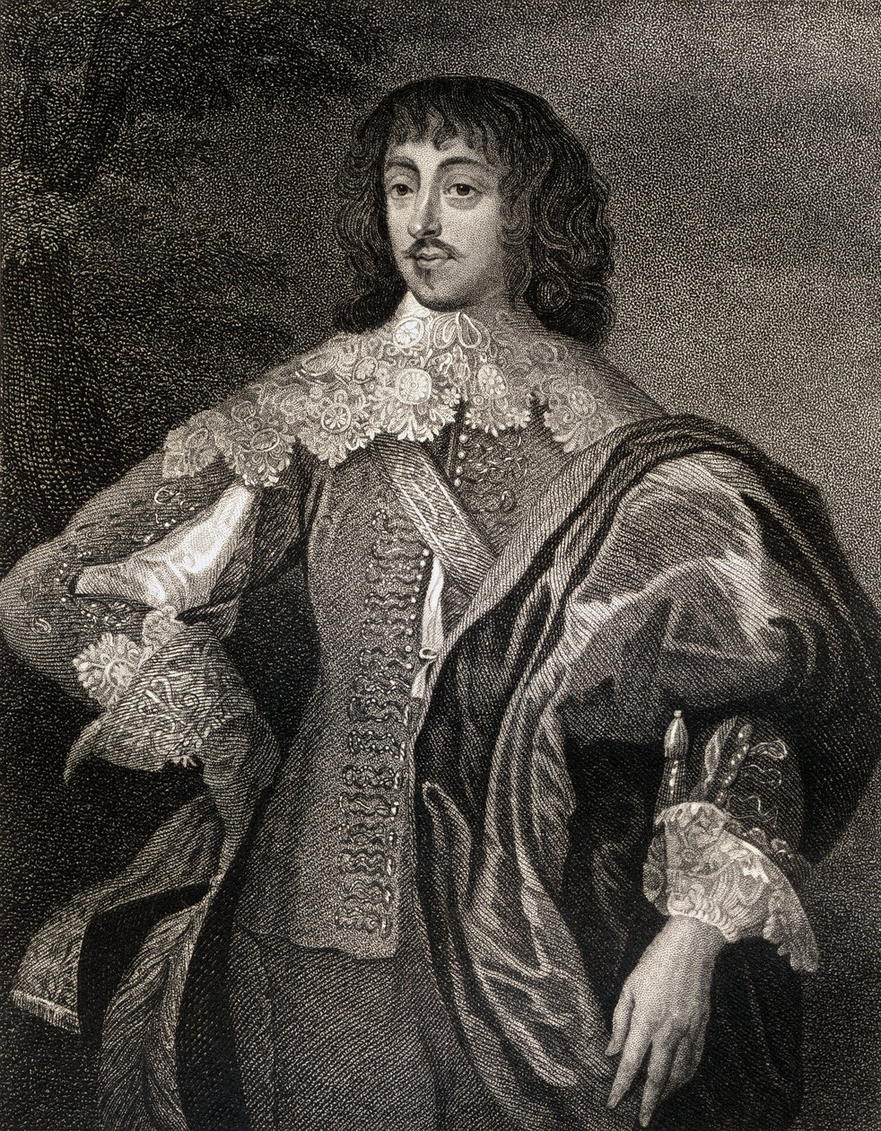 William Villiers (1613-43) Grandison vikomt portréja, a Lodges British Portraits-tól, 1823 alkotó: English School