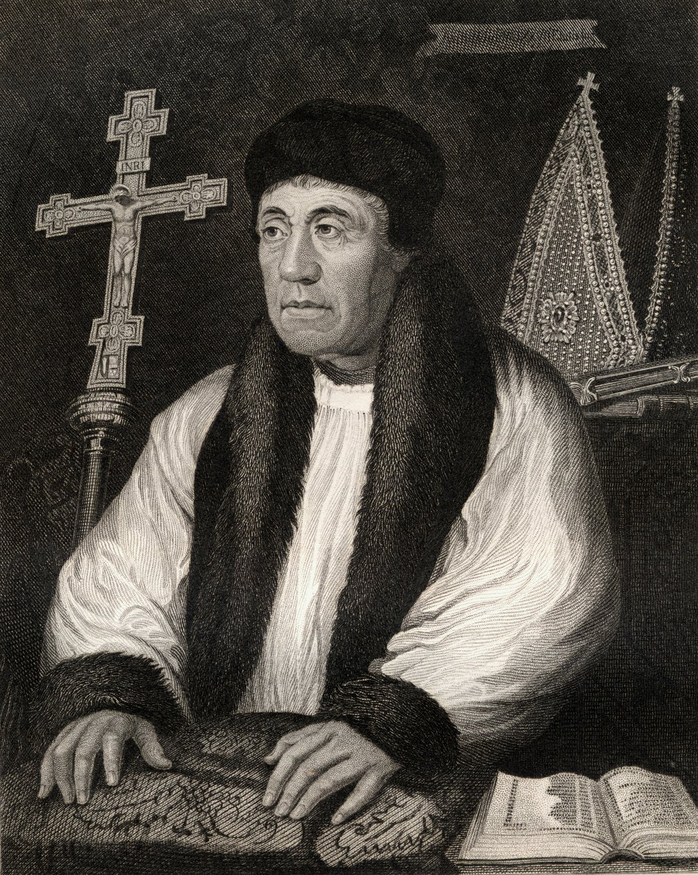 William Warham (1450-1532) portréja, a Lodges British Portraits-ből, 1823 alkotó: English School
