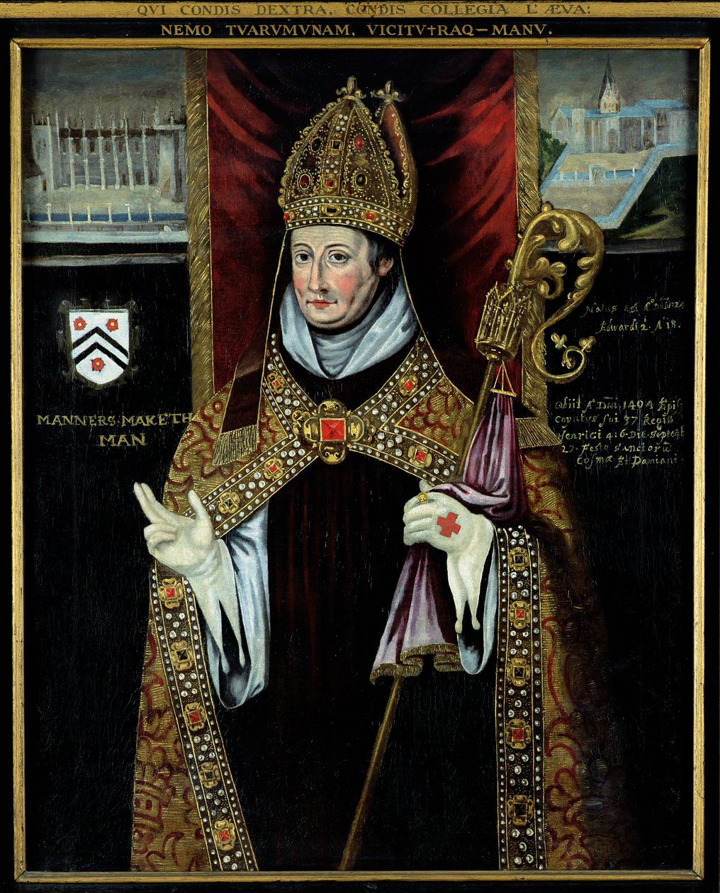 Wykehami Vilmos (1325-1404) portréja alkotó: English School