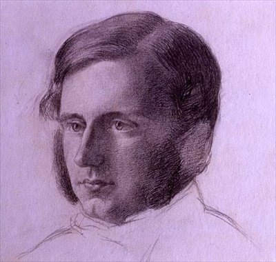 Egy úriember portréja, 1840 körül (fekete kréta papíron) alkotó: English School
