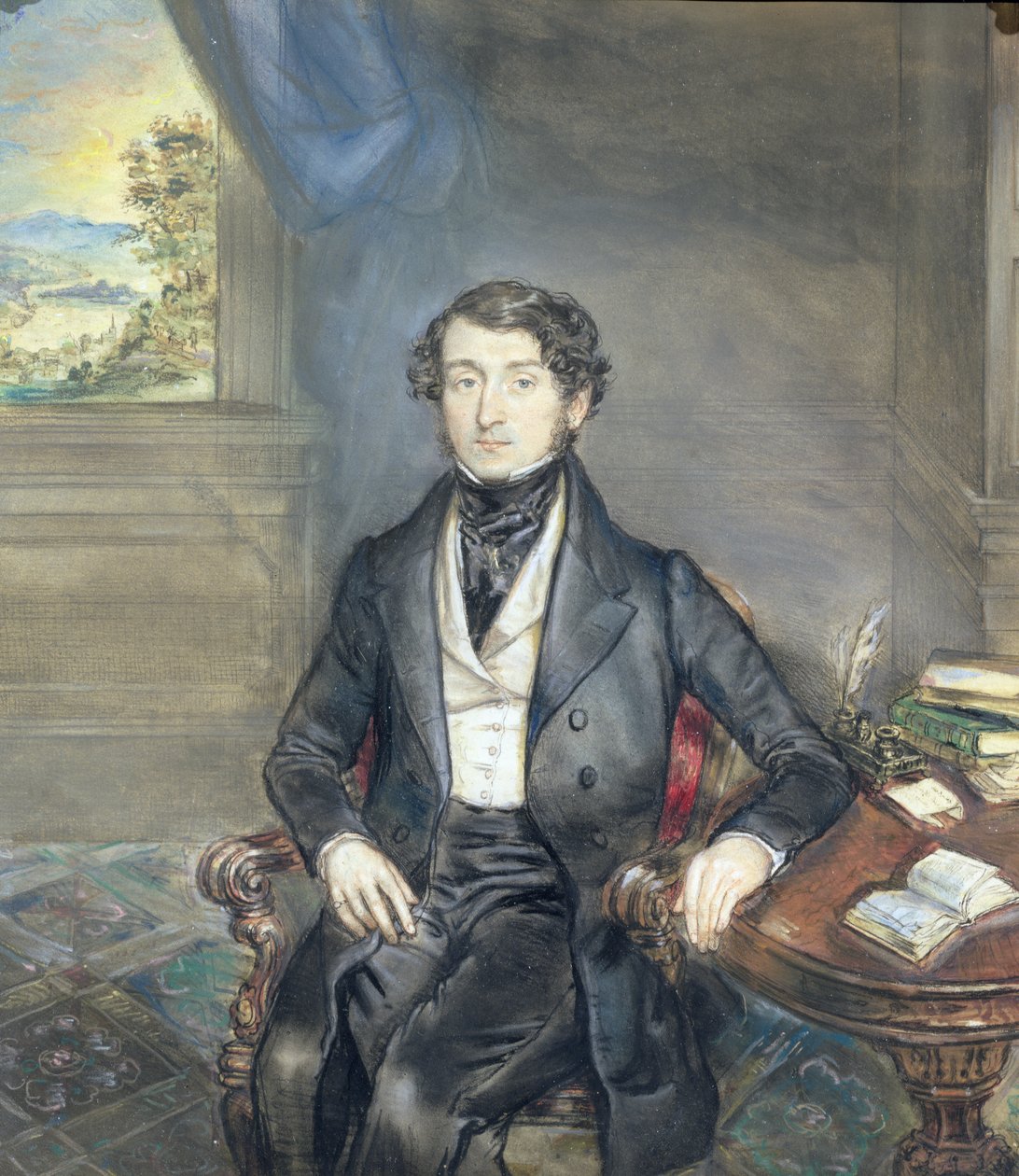 Egy úriember portréja a belső térben, 1830 körül (a párért lásd: 126403) alkotó: English School