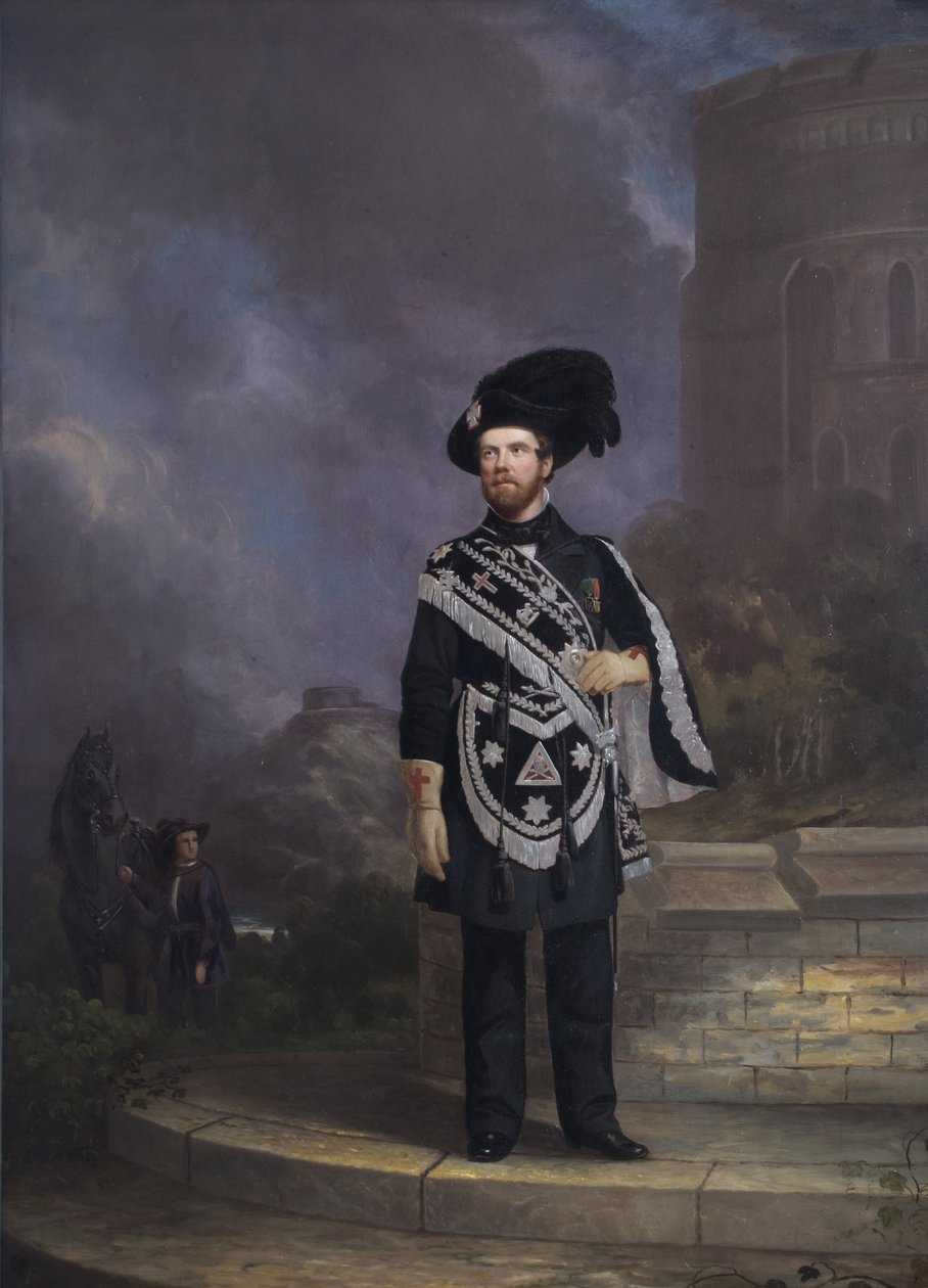 Egy szabadkőműves templomos lovag portréja, 19. század közepe alkotó: English School
