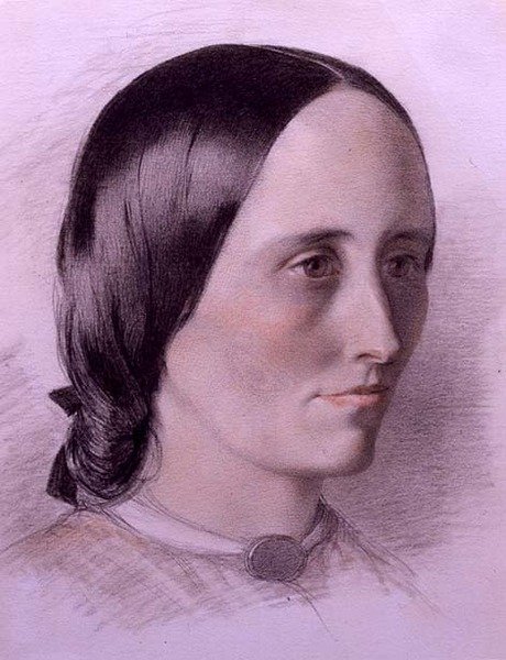 Női portré, 1840 körül (színes kréta, papír) alkotó: English School