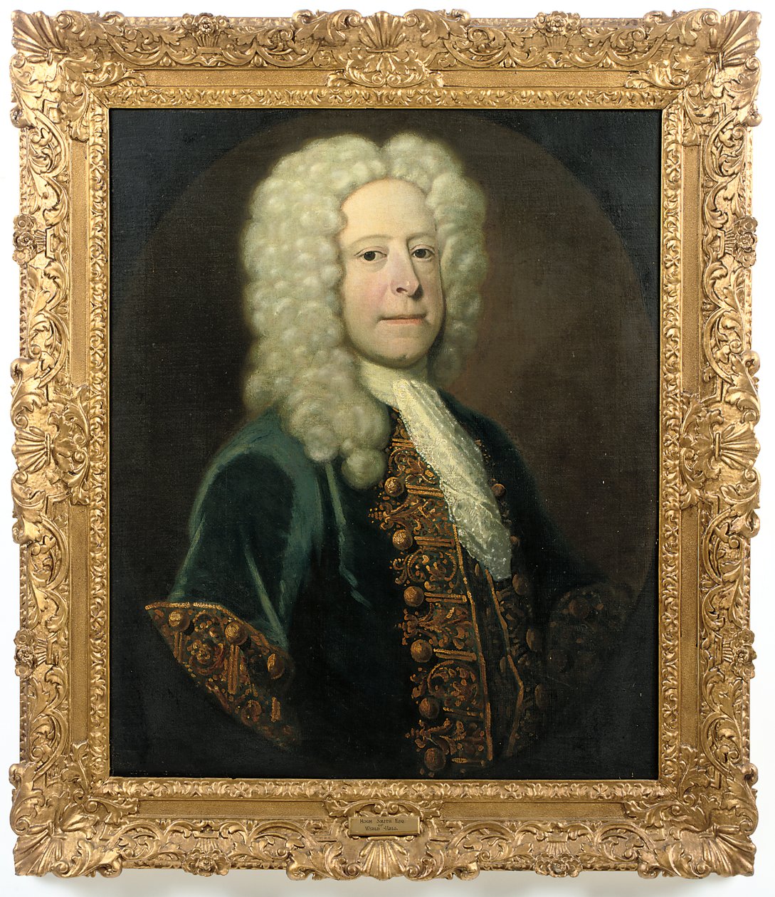 Egy úriember portréja, akit hagyományosan Hugh Smith-ként, Weald Hall-ból, Essex seriffjeként azonosítanak (olaj, vászon) (469083-as pár) alkotó: English School