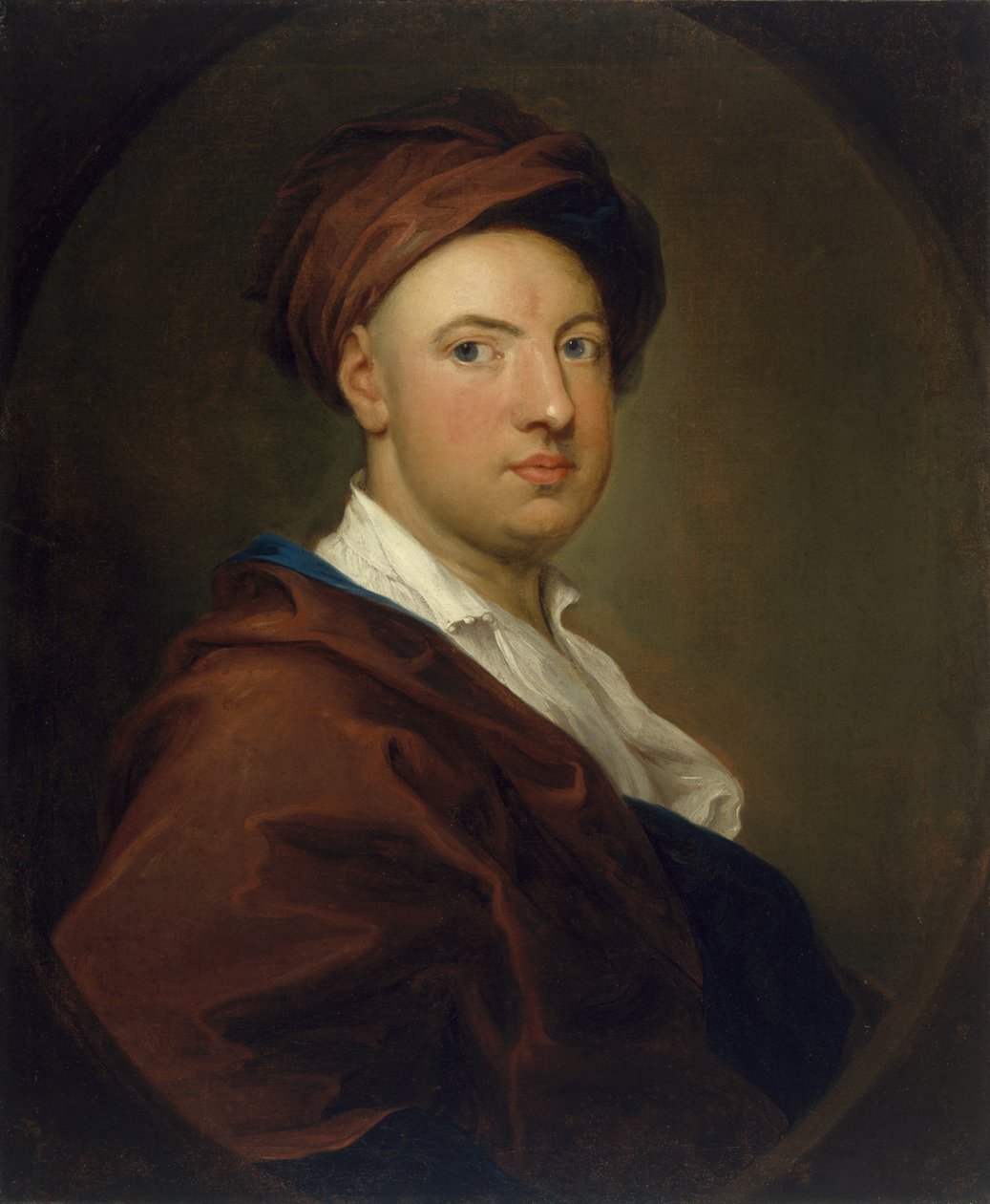 Egy férfi portréja, esetleg James Thomson William Hogarth után alkotó: English School