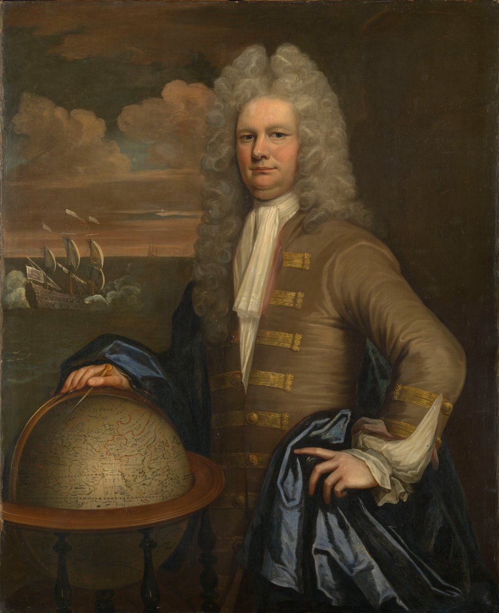 Kelet-indiai Társaság kapitányának portréja, 1690 körül (olaj) alkotó: English School