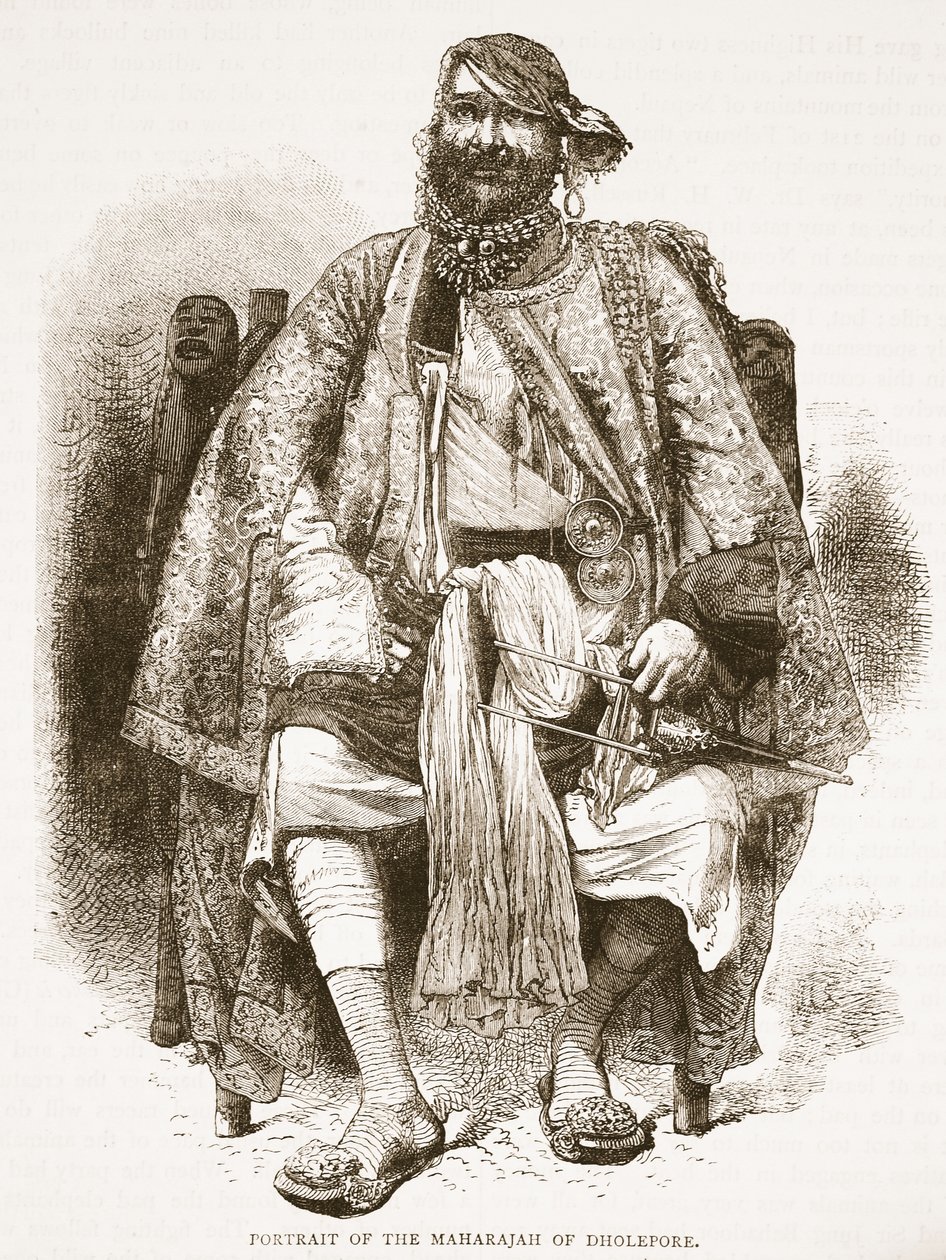 Dholepore maharadzsa portréja, illusztráció a Cassells Illustrated History of Englandből alkotó: English School