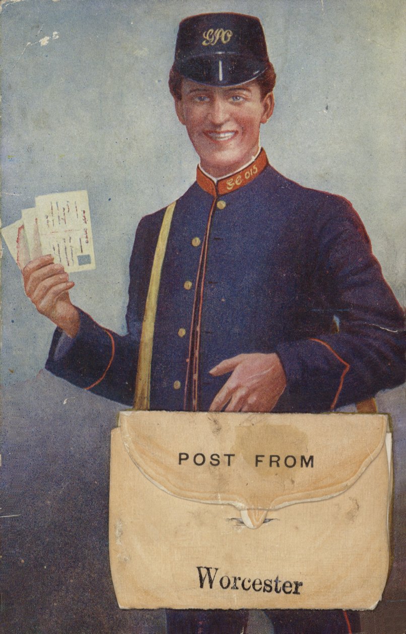 Worcesteri posta (színes litográfia) alkotó: English School