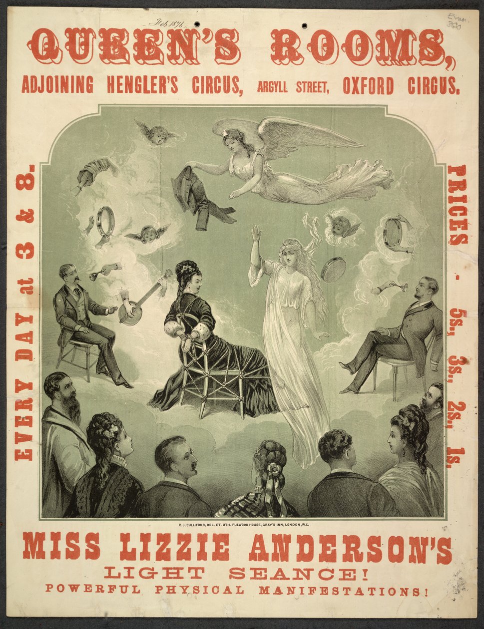 Poszter a "Miss Lizzie Anderson könnyű szeánszához!" a Queen