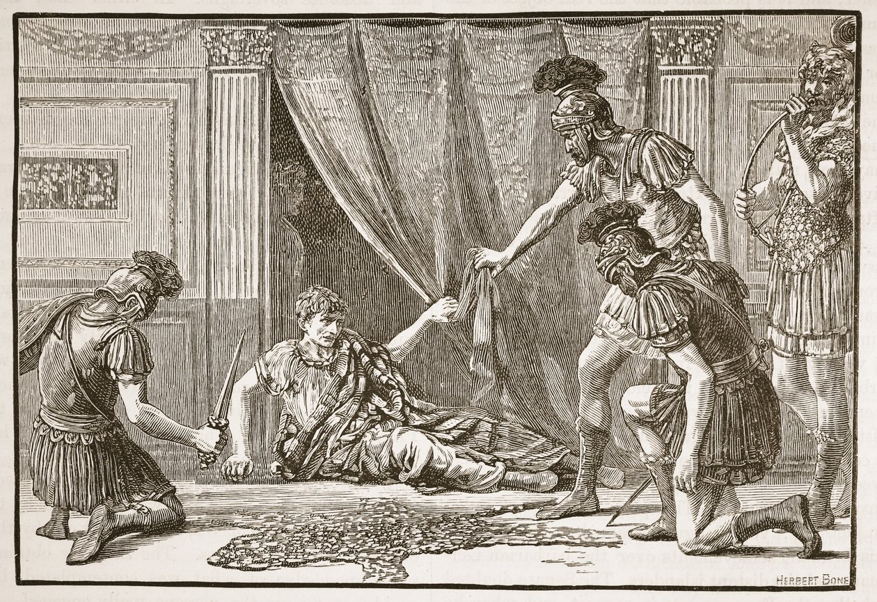 A praetorianus őrök Claudiust Imperátornak üdvözölték alkotó: English School