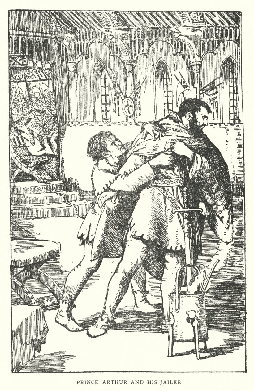 Arthur herceg és börtönőre (litográfia) alkotó: English School