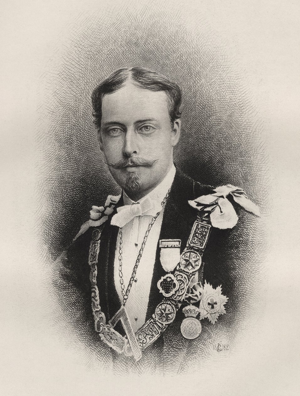 Leopold herceg, Albany hercege, „A szabadkőművesség története, I. kötet”, Thomas C. Jack kiadása, London, 1883 alkotó: English School